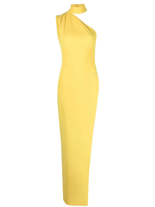 One-Shoulder Side-Slit Dress