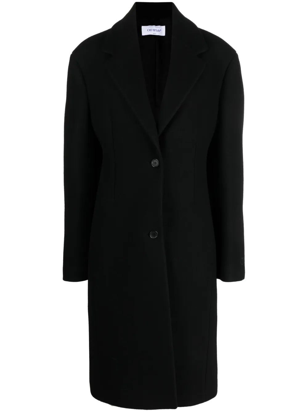 Logo-Embroidered Single-Breasted Coat