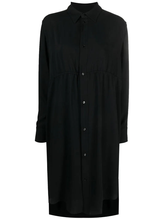 Drawstring-Waist Shirt Dress