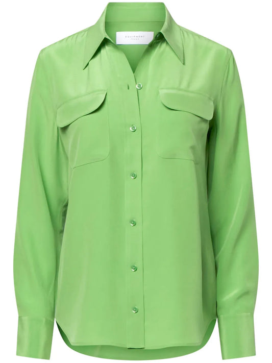Slim Signature Silk Shirt