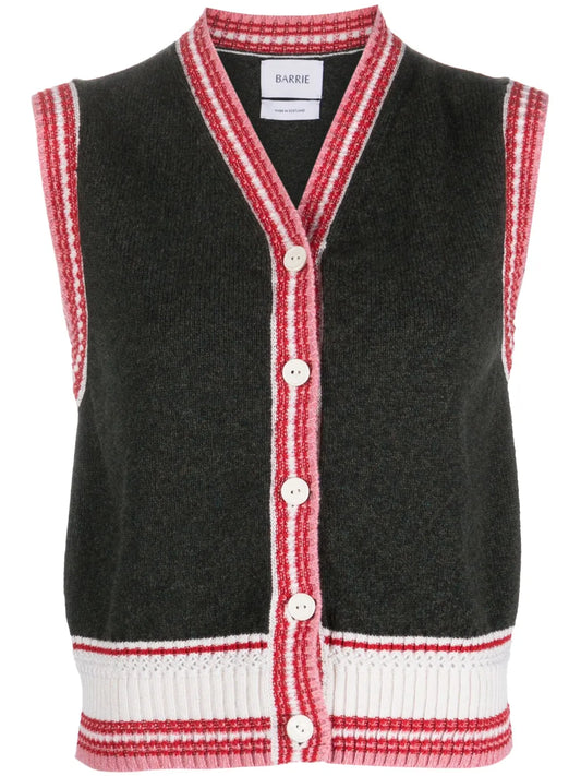 Sleeveless Cashmere Cardigan