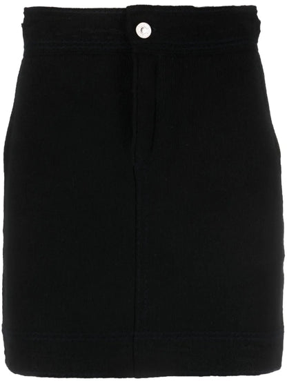 Contrast-Stitch Mini Skirt