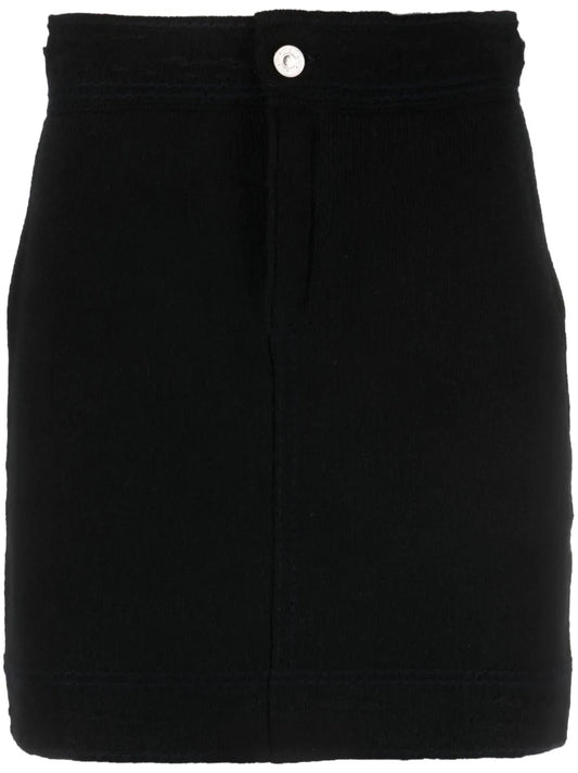 Contrast-Stitch Mini Skirt
