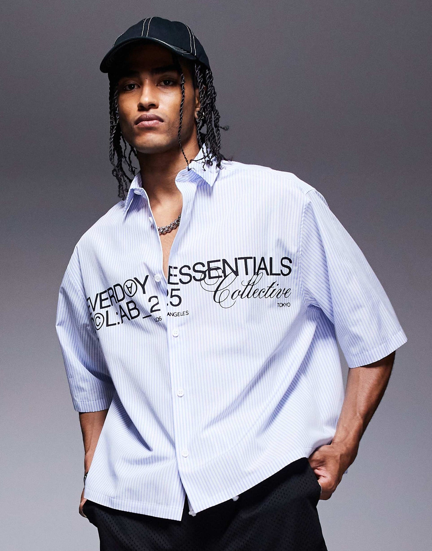 Boxy Oversized Poplin Shirt With Graphic