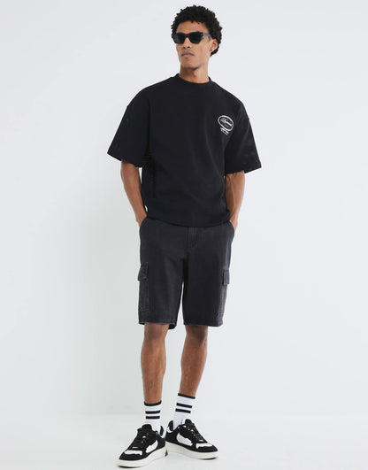 Denim Cargo Shorts