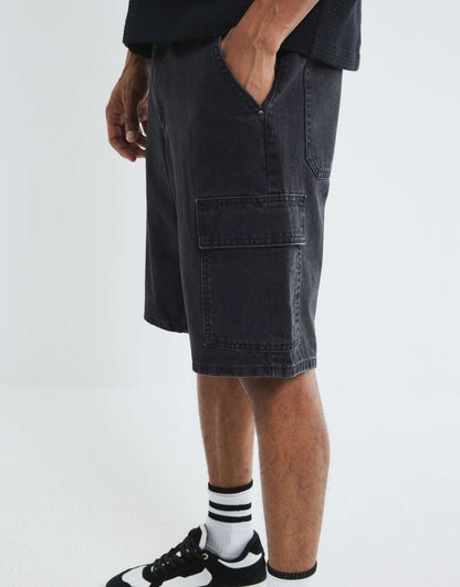 Denim Cargo Shorts
