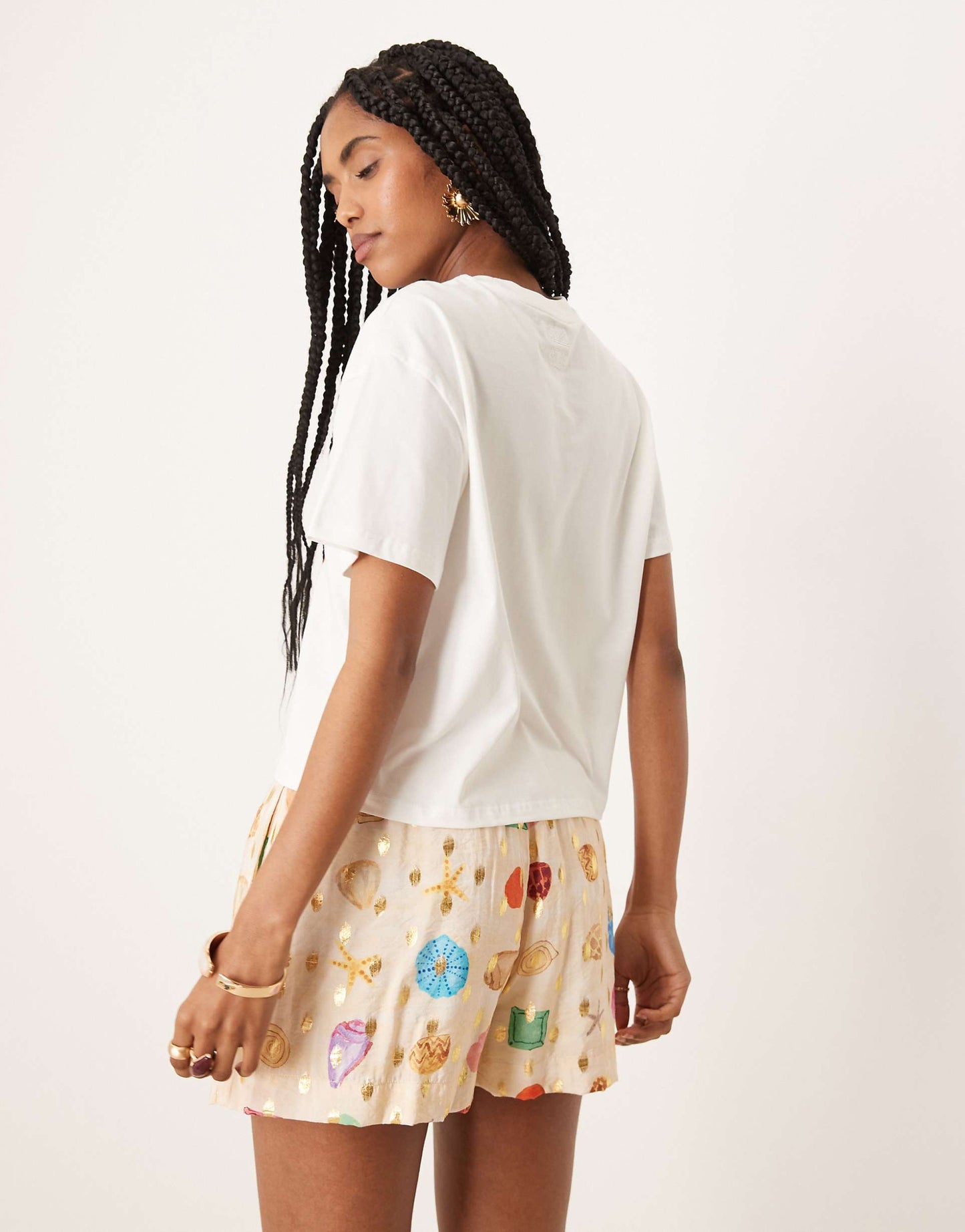 Multi-Colour Shell Print T-Shirt Co-Ord