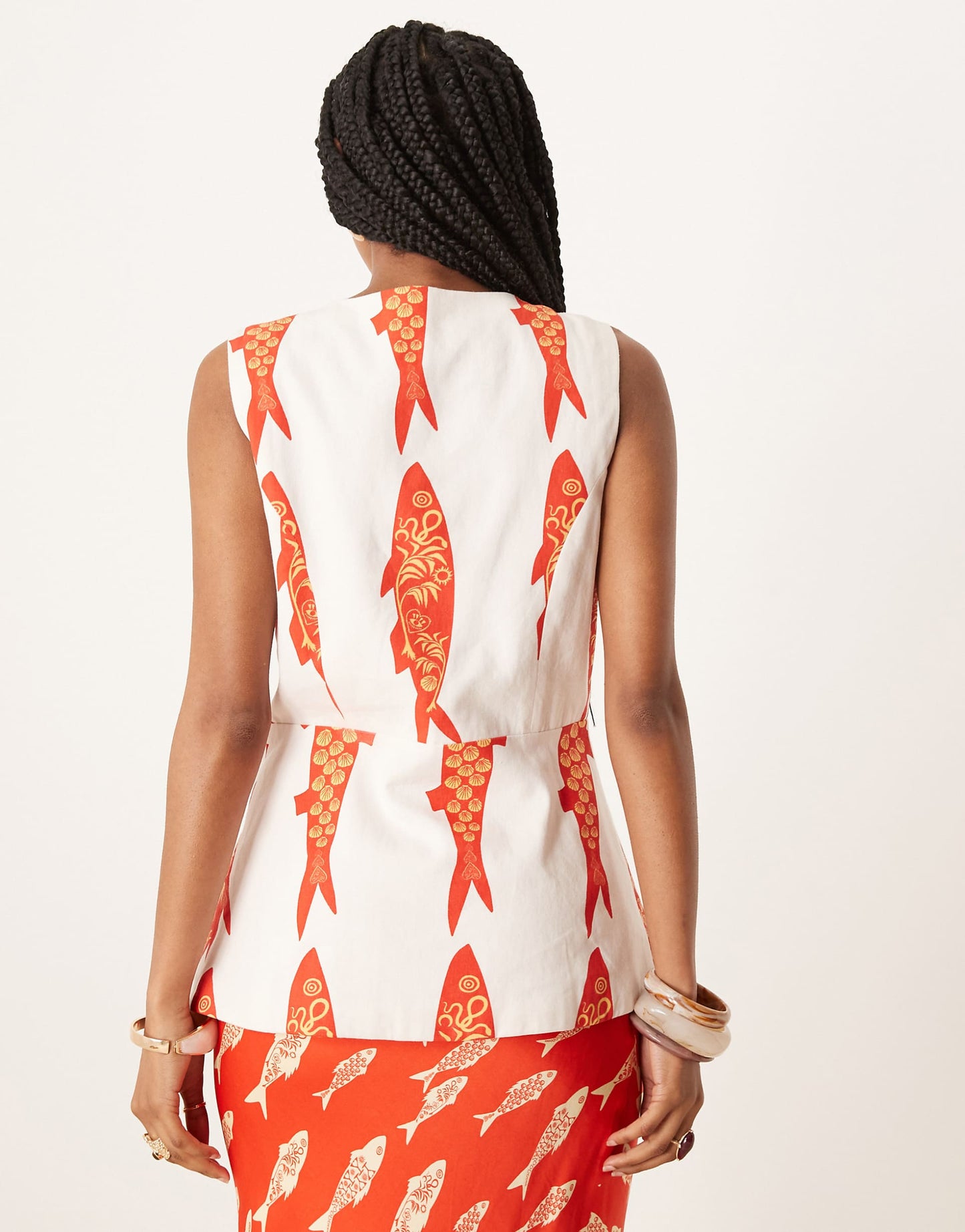 Marina Print Waistcoat Co-Ord