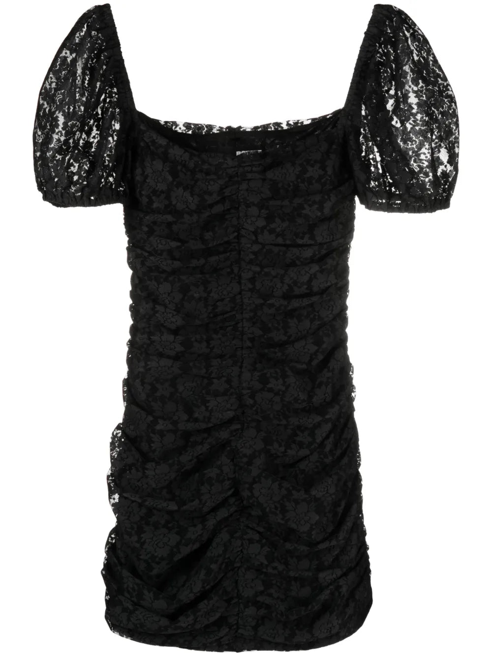 Puff-Sleeve Lace Minidress