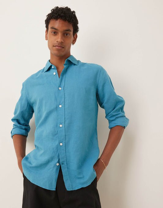 Linen Mix Long Sleeve Shirt