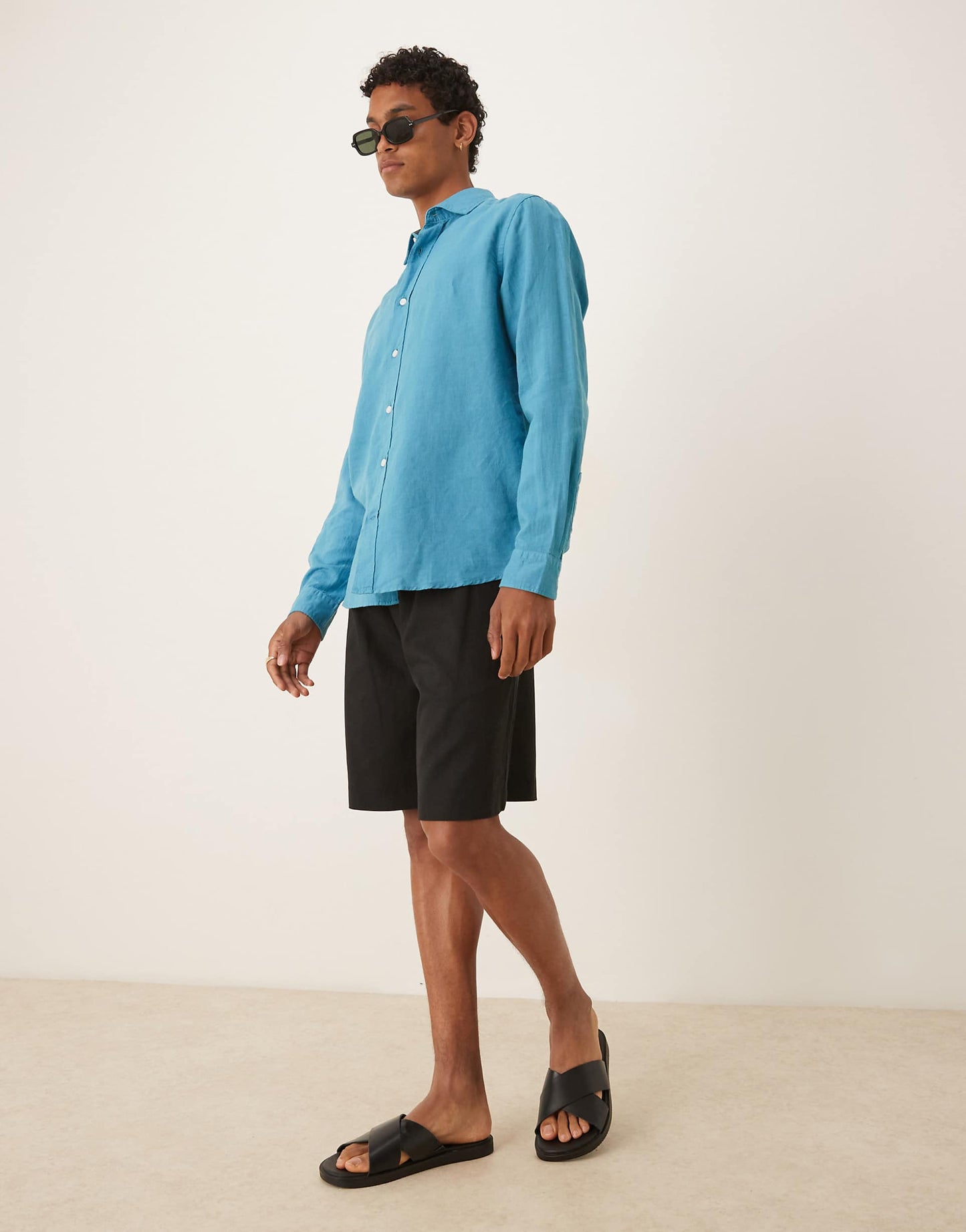 Linen Mix Long Sleeve Shirt