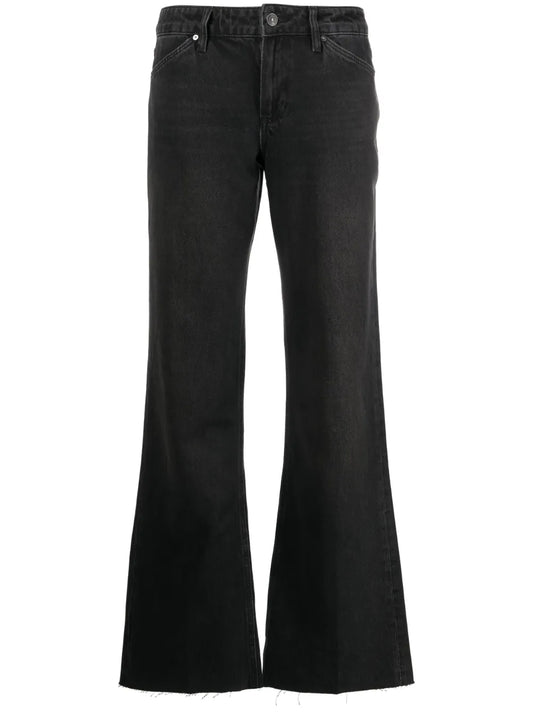 Sonja Distressed Wide-Leg Jeans