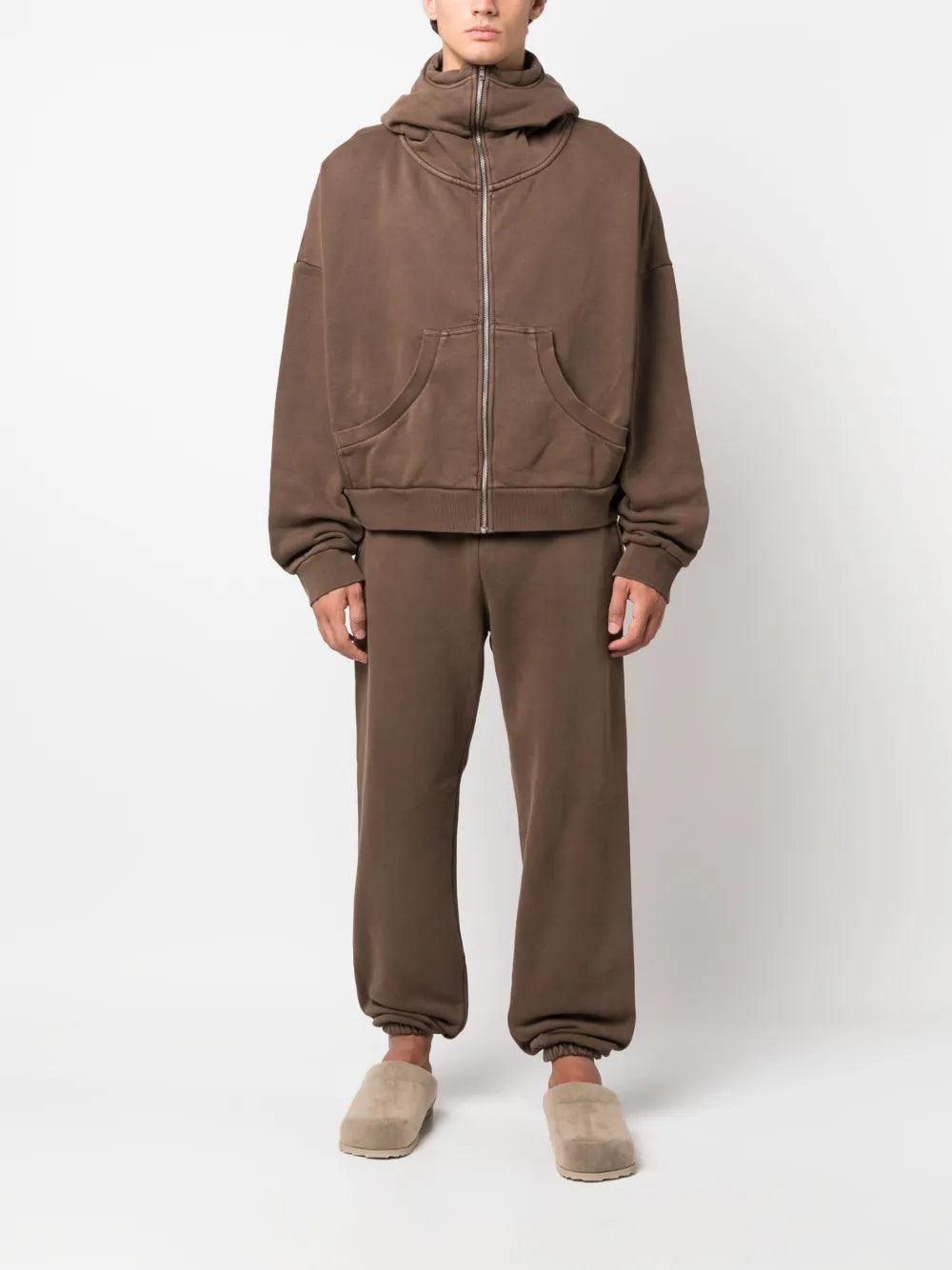 High-Neck Zip-Fastening Hoodie