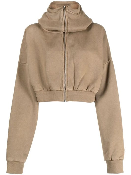 Stand-Up Collar Zip-Up Hoodie