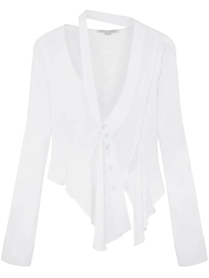 Ruffled Asymmetric Shirt