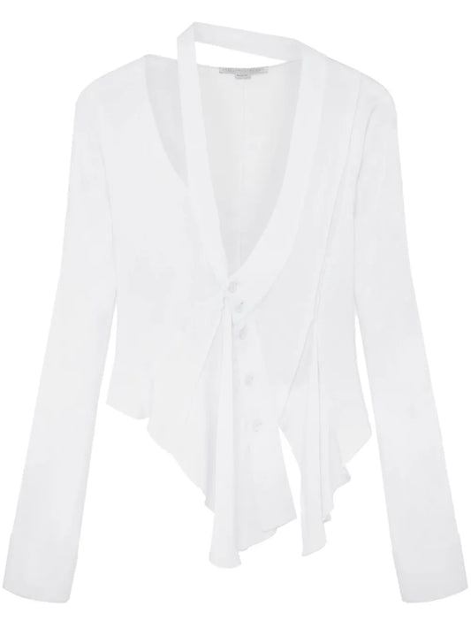 Ruffled Asymmetric Shirt