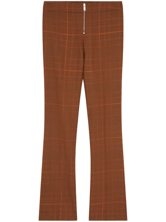 Prince-Of-Wales Slim-Cut Trousers