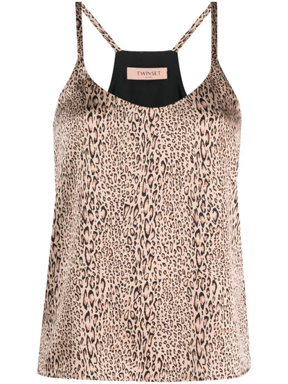 Leopard-Print Sleeveless Tank Top