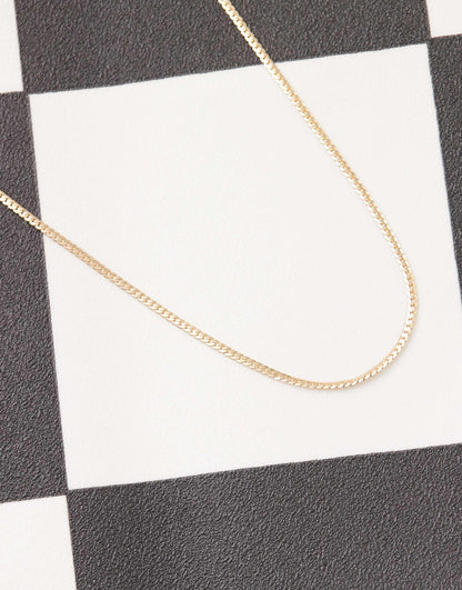 Thin Herringbone Chain Necklace
