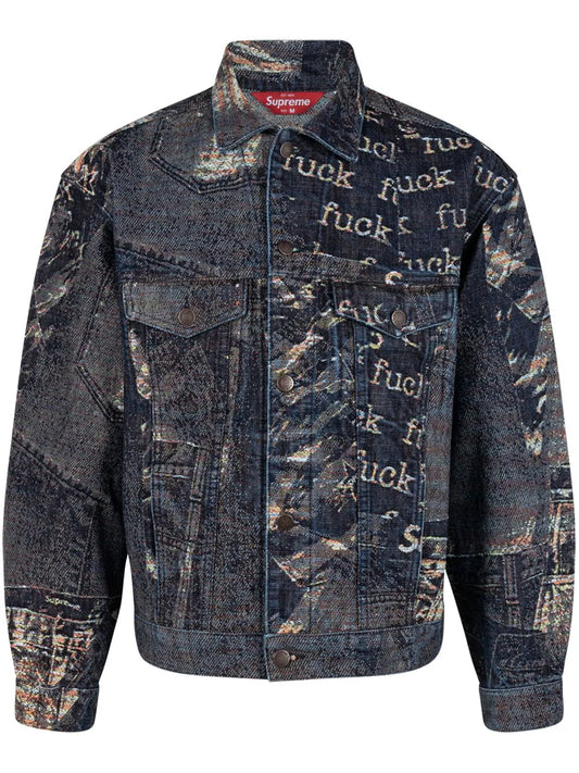 Archive Denim Jacquard Trucker Jacket