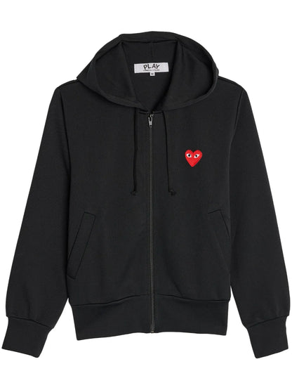 Logo-Patch Zipped Hoodie