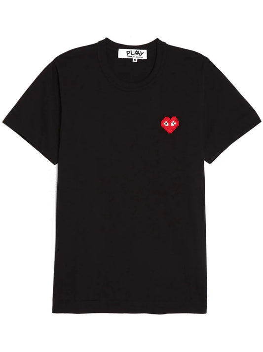 Logo-Appliqué Pixelated-Motif T-Shirt