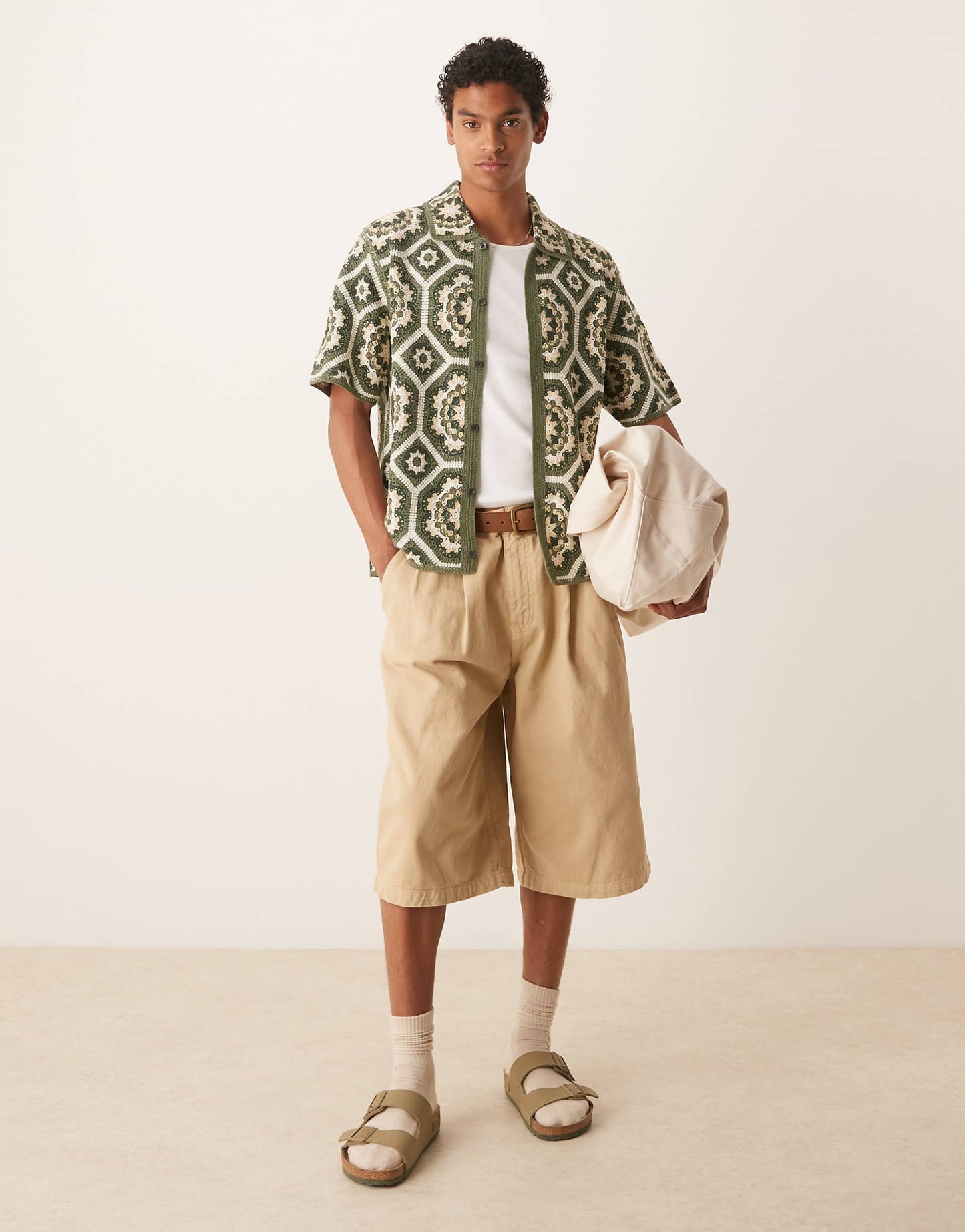 Longer Length Double Pleated Jorts