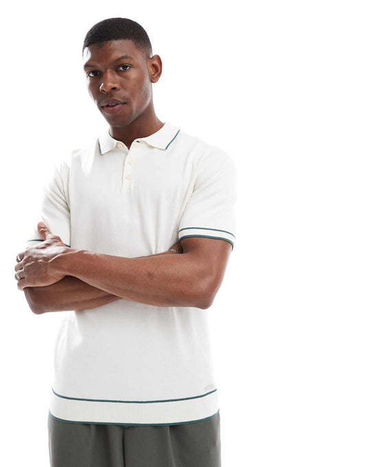Short Sleeve Knitted Polo Shirt
