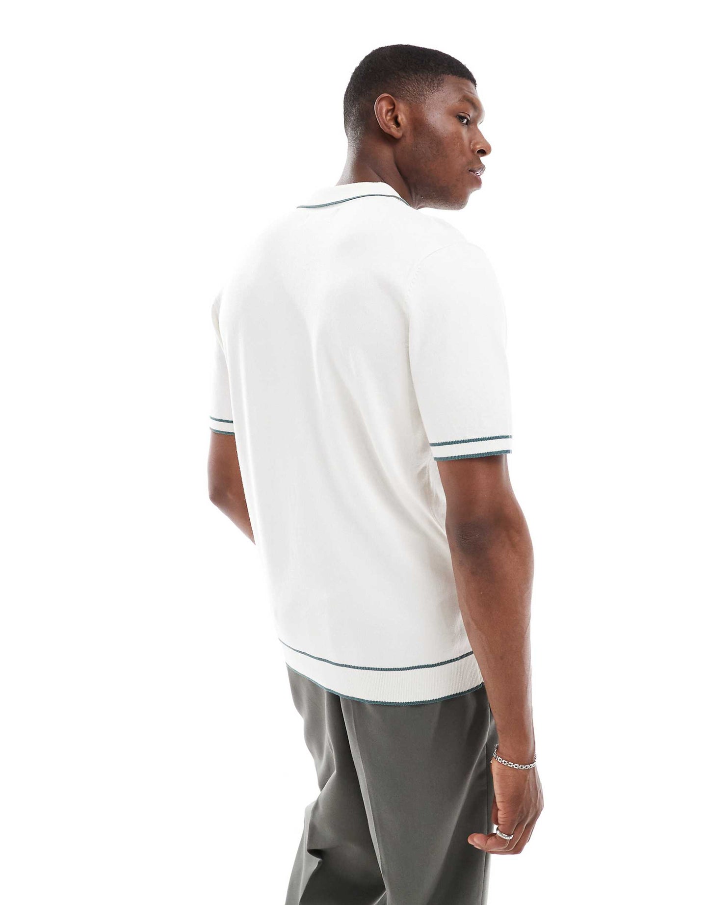 Short Sleeve Knitted Polo Shirt