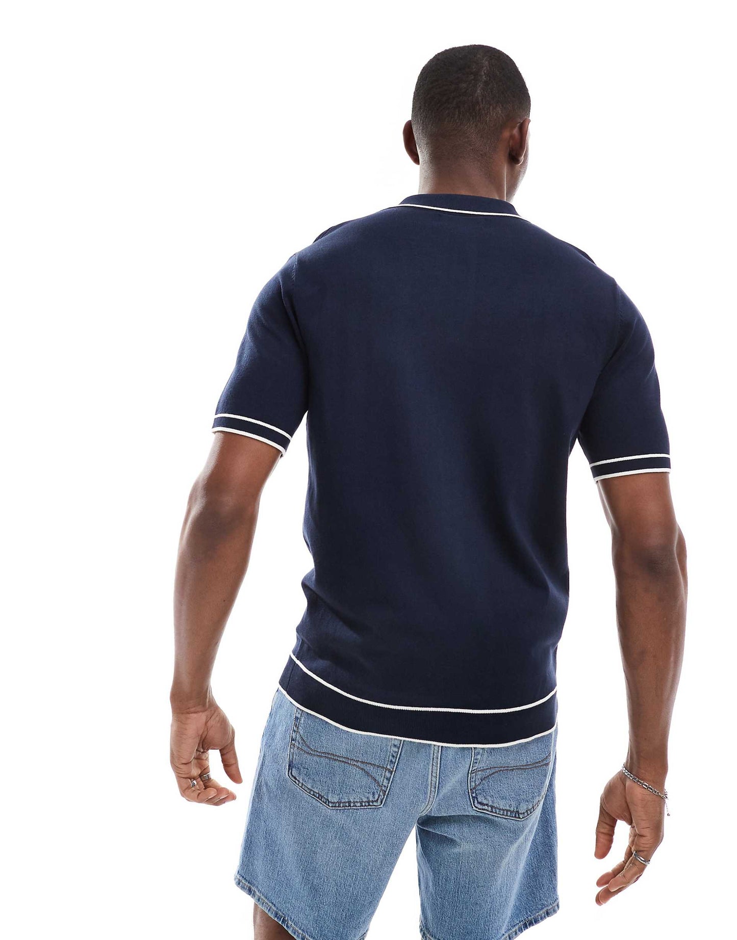 Short Sleeve Knitted Polo Shirt