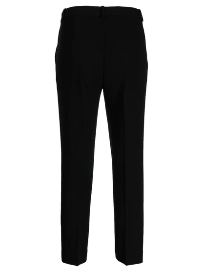 Treeca Crepe Cropped-Leg Trousers