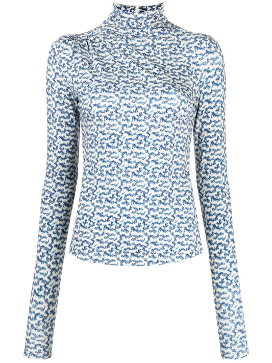 Graphic-Print Long-Sleeve Top