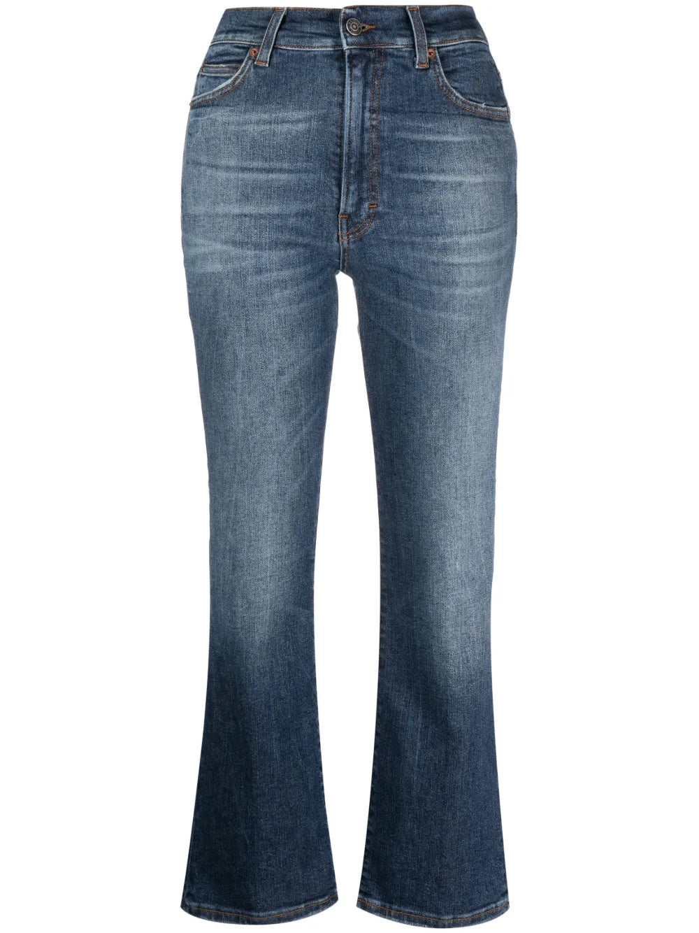 Mid-Rise Cotton-Lyocell Cropped Jeans