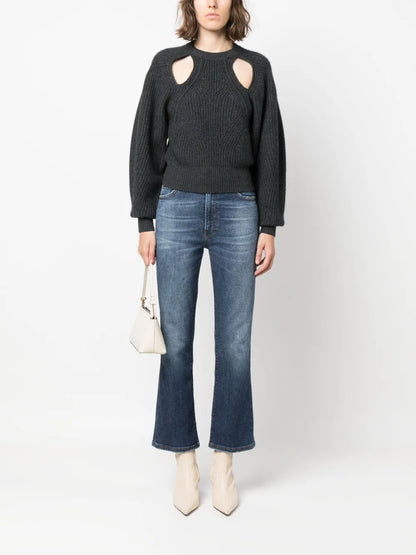 Mid-Rise Cotton-Lyocell Cropped Jeans