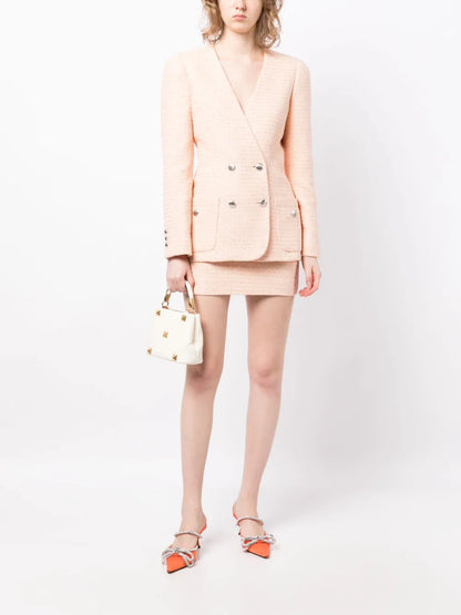 Sequin-Embellished Tweed Blazer