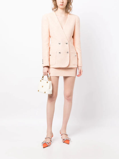 Sequin-Embellished Tweed Miniskirt