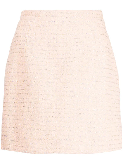 Sequin-Embellished Tweed Miniskirt