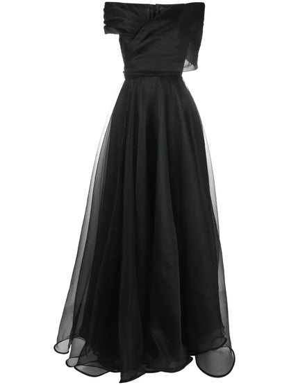 V-Neck Ruched Maxi Dress