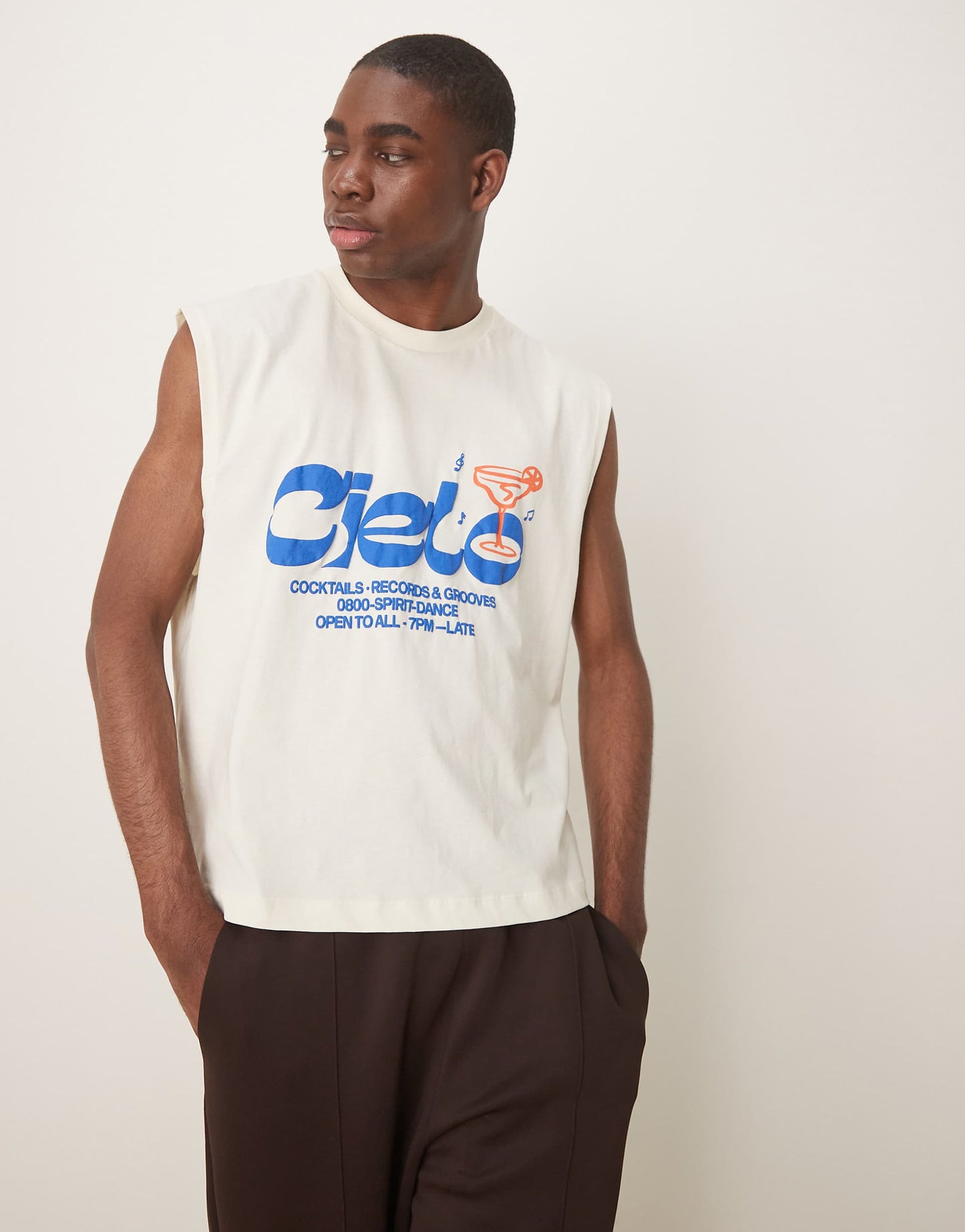 Boxy Oversized  Tank With Puff Print