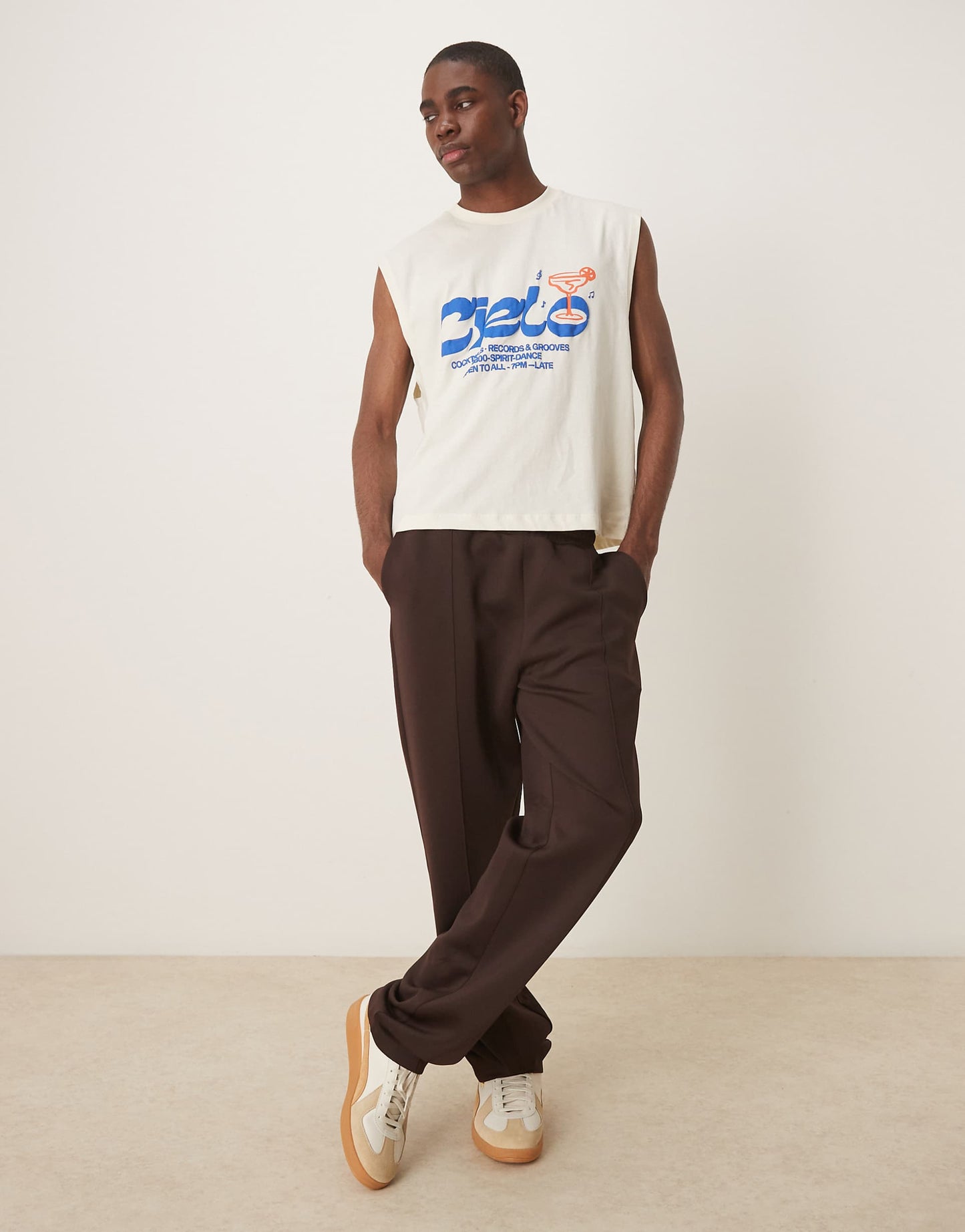 Boxy Oversized  Tank With Puff Print