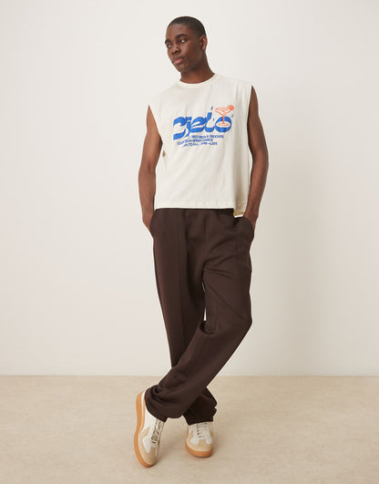 Boxy Oversized  Tank With Puff Print