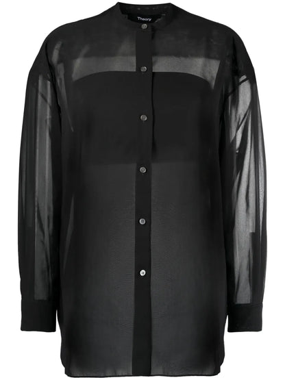 Sheer Long-Sleeve Shirt