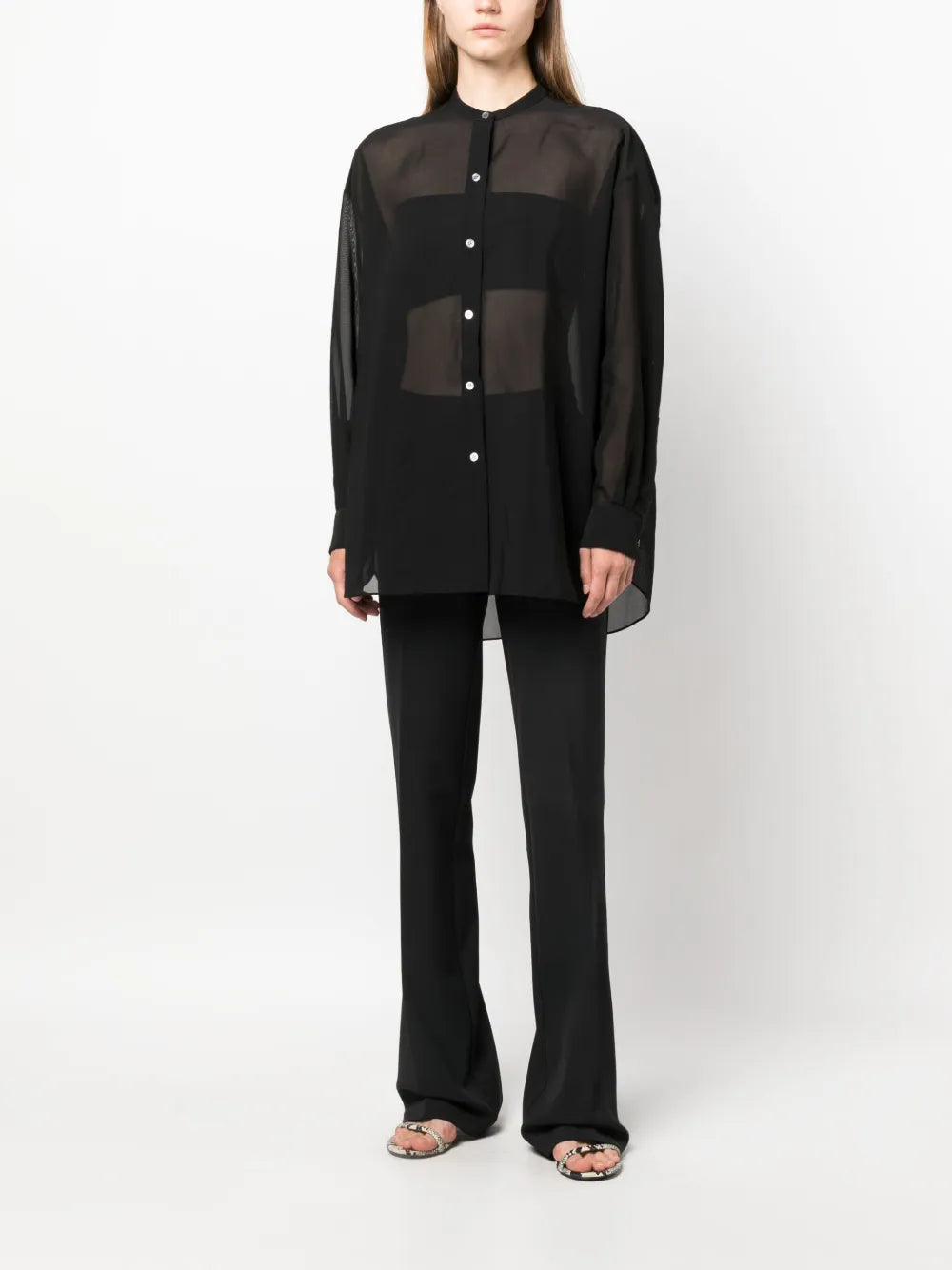 Sheer Long-Sleeve Shirt