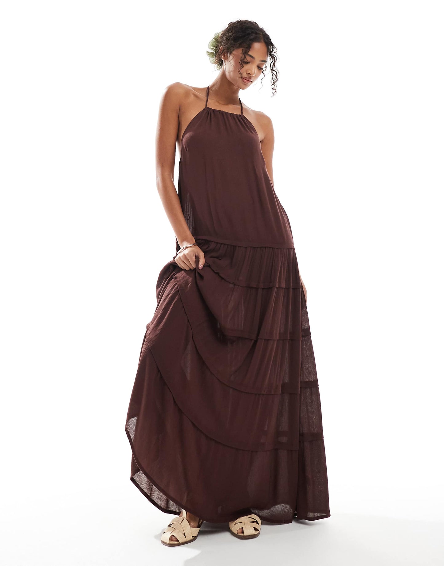Low Back Tiered Maxi Dress