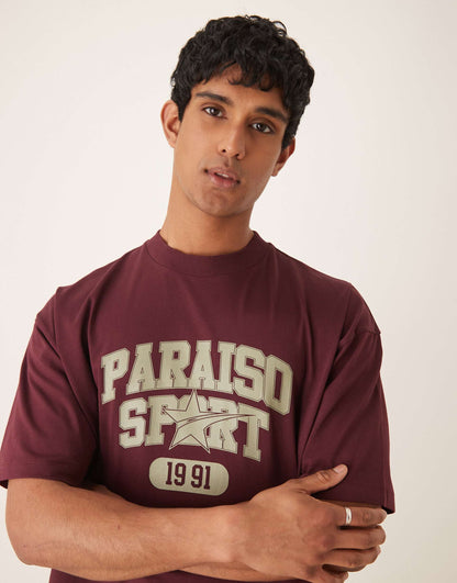 Heavyweight Boxy Oversized T-Shirt With Print