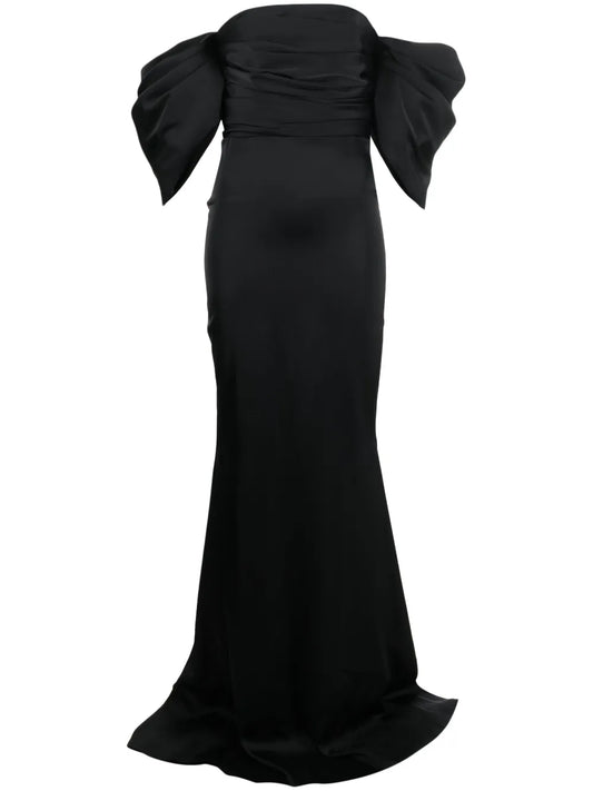 Off-Shoulder Ruched Maxi Dress
