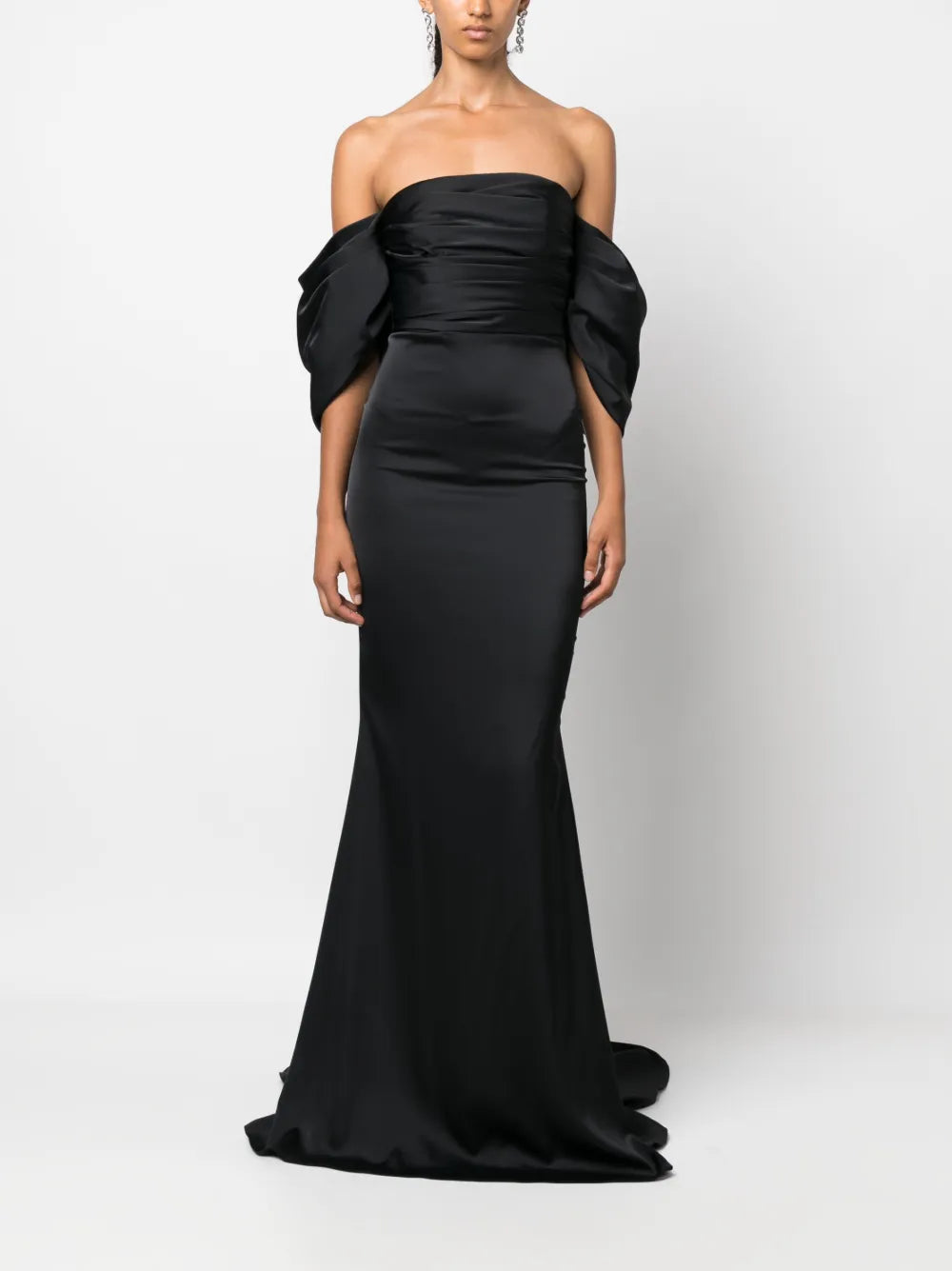Off-Shoulder Ruched Maxi Dress