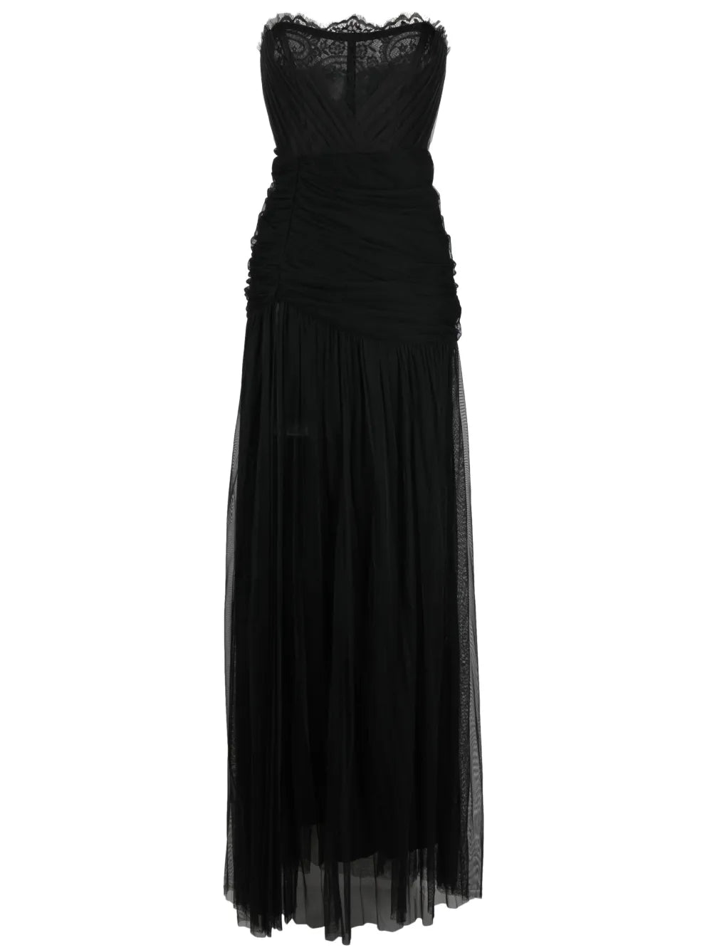 Corset-Style Draped Maxi Dress