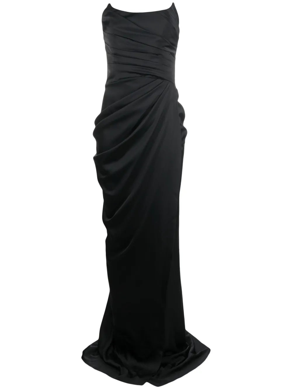 Ruched Corset-Style Strapless Dress
