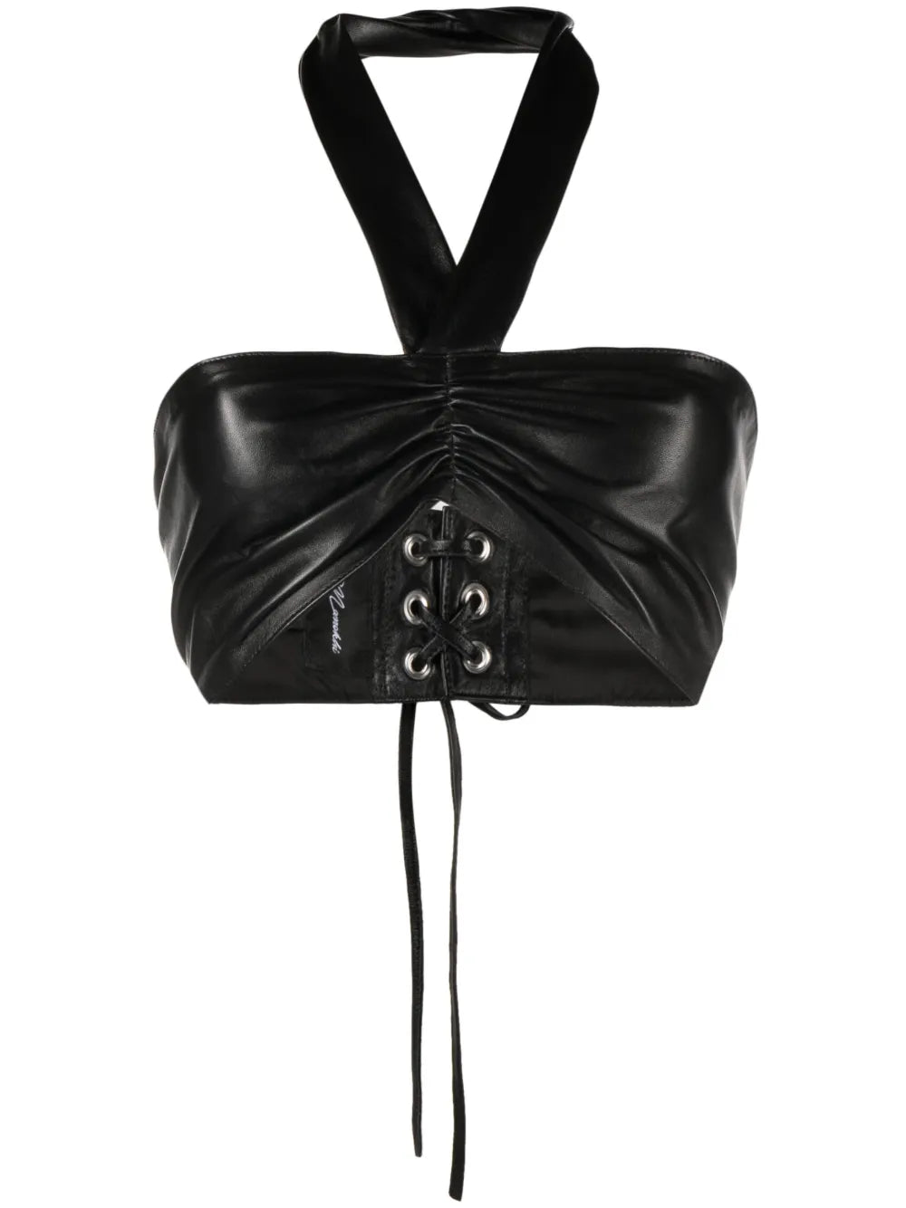 Halterneck Leather Top
